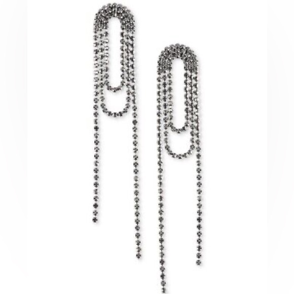 Lucky Brand Drama Pave Strand Earrings - Picture 1 of 8